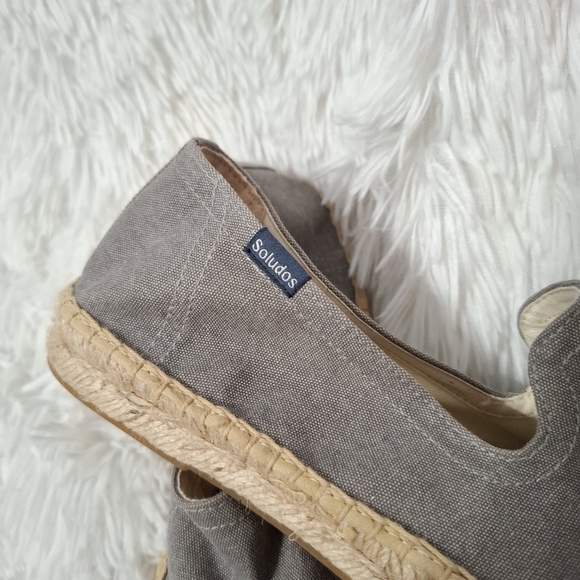 Soludos Men’s Espadrilles Sandal Gray Summer Platform Slip On Size 8 main image 12